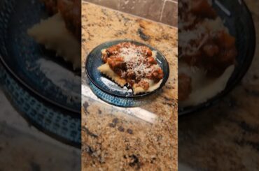 Homemade Spinach and Mushroom Ravioli Marinara #cooking #foodasmr #italianfood #fyp #italianrecipe