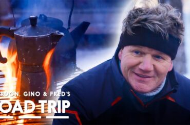 Gordon Ramsay Meets The Campfire Barista | Gordon, Gino and Fred: Road Trip