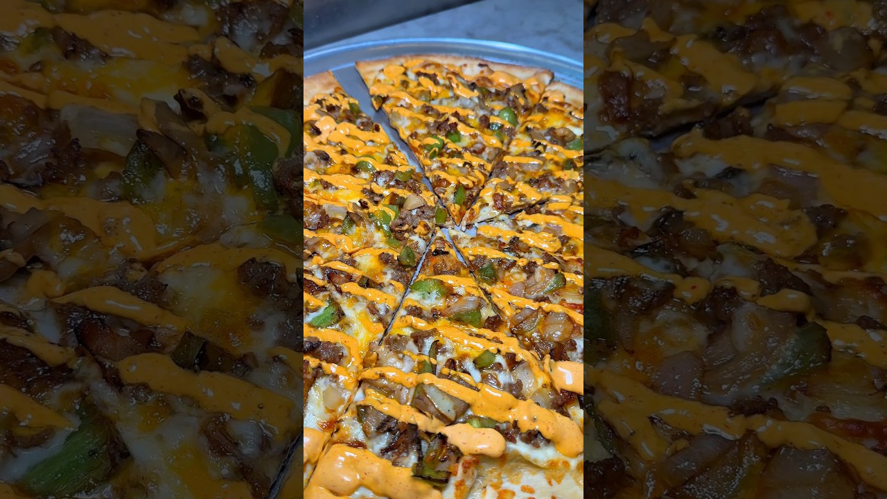 Personal Philly Cheesesteak Pizza 🍕 Personal Philly Cheesesteak Pizza 🍕