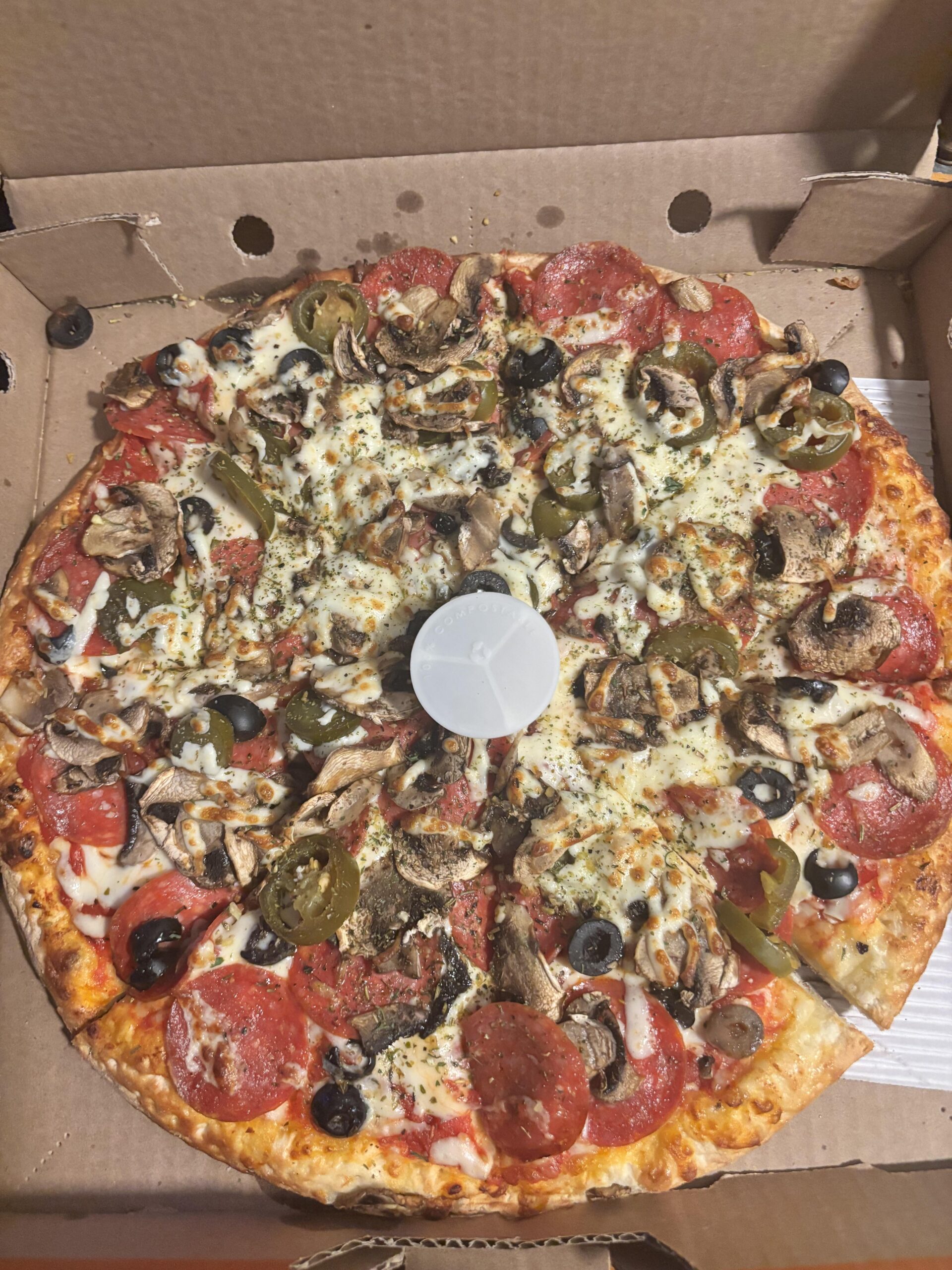 Ordered this pizza for dinner last night Ordered this pizza for dinner last night