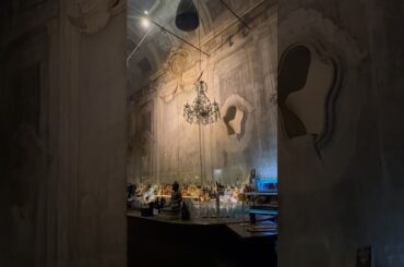 🇮🇹 The most unique dinner spot in Italy..you won't believe it!⛪️ #bologna#uniqueplaces #secretspo