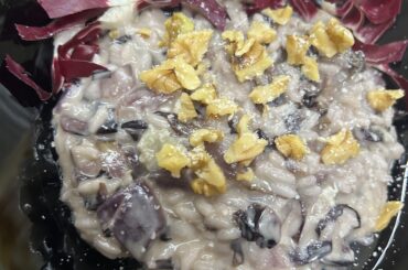 Radicchio, Gorgonzola, and Walnut Risotto!