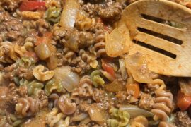 Threw something together with leftover pasta sauce.