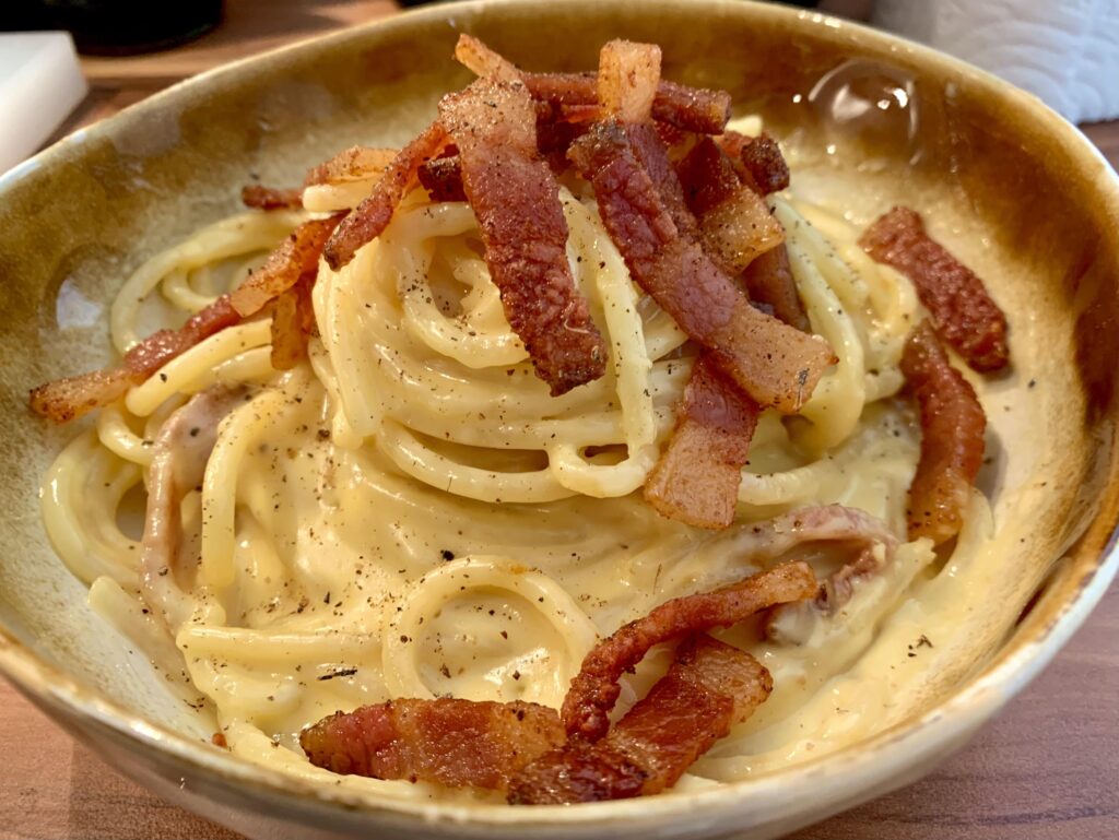 Homemade carbonara