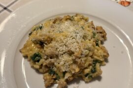 Creamy orzo for dinner