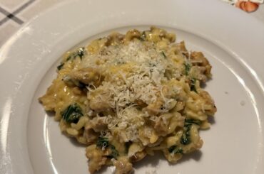 Creamy orzo for dinner