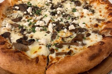 Mushroom pizza from Hell’s Kitchen