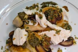 Gnocchi, Pesto, Mushroom, Mozzarella, Gremolata