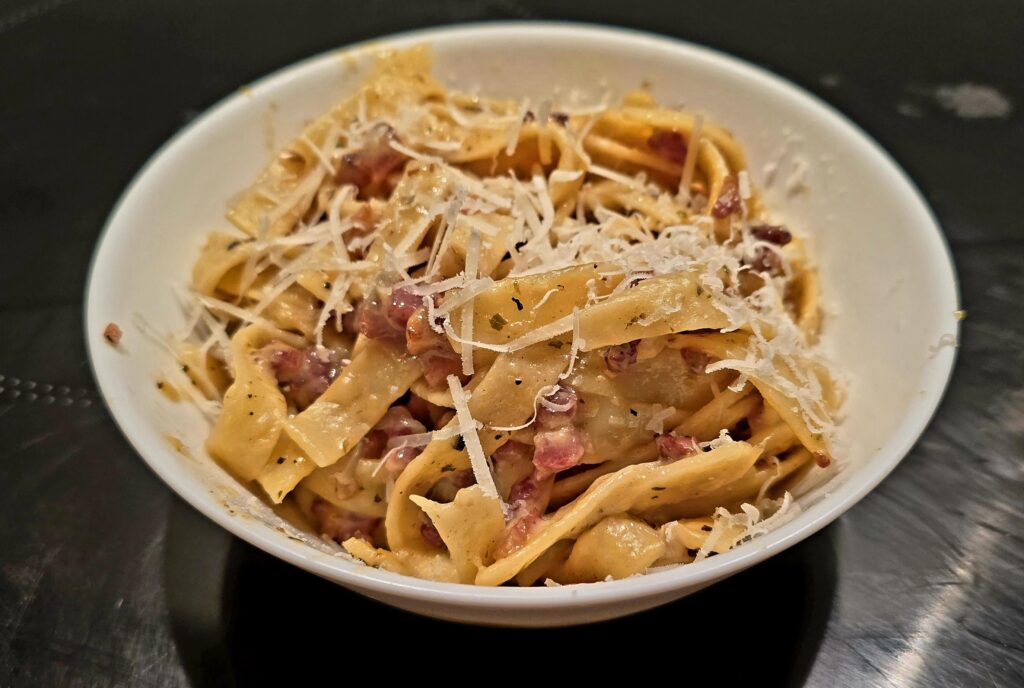 Tagliatelle a la carbona!