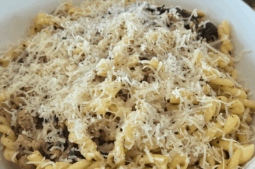 Gemelli with italian sausage, broccoli rabe, and fresh parmesan