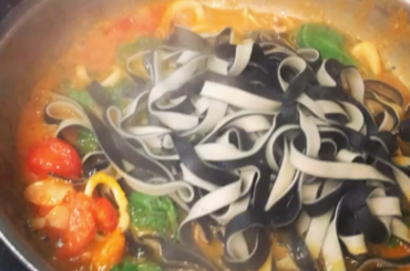 Seafood two tone tagliatelle