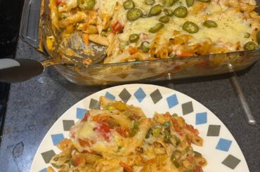 Homemade pasta bake