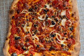 A bit too cold outside for the Ooni. Experimenting with the home oven.