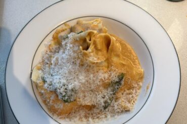 handmade pappardelle with tomato butter sauce