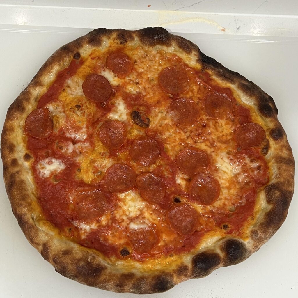 First pizza with newborn