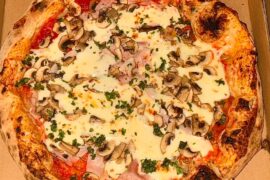 Regina, Prosciutto and Truffle Sauce Pizza From Our Local Pizzeria.