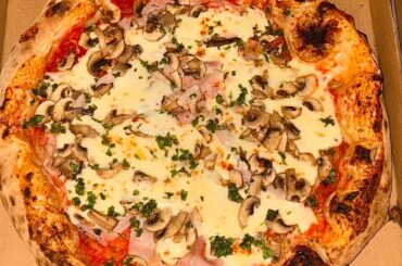 Regina, Prosciutto and Truffle Sauce Pizza From Our Local Pizzeria.