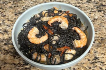 Squid Ink Seafood Pasta Attempt