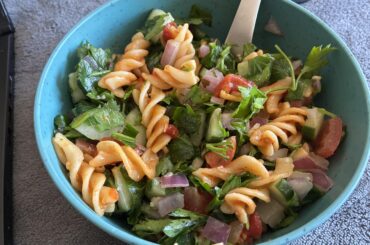 Tabouli pasta salad because i love parsley