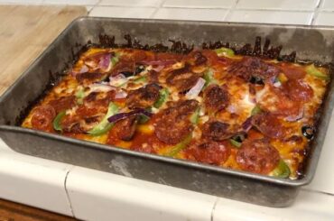 Finally got the non circle pizza to NOT stick on the pan thanks to you all (11th pizza made)!