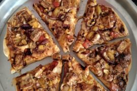 Homemade Veggie Three Cheese Pizza