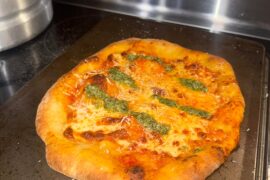 Fresh za with dough from Trader Joe’s.