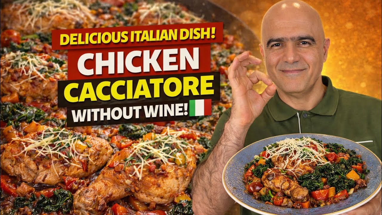 Healthy Italian Chicken Cacciatore (No Wine, Lots of Vegetables) Healthy Italian Chicken Cacciatore (No Wine, Lots of Vegetables)