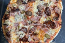 Homemade pizza, inchuding the dough