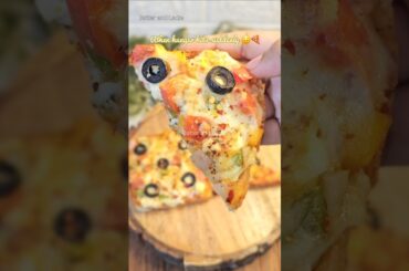 No Oven Bread Pizza | Quick Evening Snack Recipe | Kids Favorite 🍕#shorts #snacks #pizza #bread