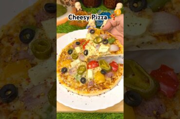 Sirf 10 Minute Me Cheesy Pizza 🍕 | Easy Homemade Pizza #shorts #pizza #food #viral #trending #yt