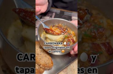 CARBONARA 🥚 y tapas originales en el centro de Barcelona | TAPAS 2254📍 restaurante italiano bueno