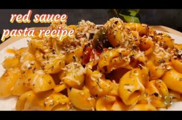 Red Sauce Pasta Recipe Restaurant Style Italian Pasta at Home😍#indianfood#homemadefood#tiffinrecipe