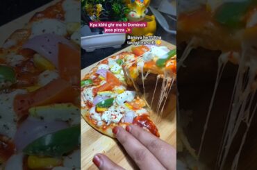 🤤😋✨Domino’s Jaisa Pizza Ghar Par | No Oven | Easy & Cheesy Pizza Recipe #ytshorts #shorts #food#