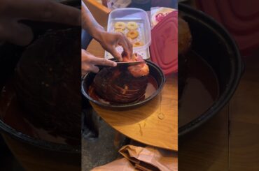 #cutting into a #smoked #glazed #ham #Recipe ￼check out description ￼