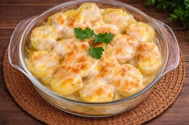 I tried this recipe in Northern Italy; a simple, authentic potato gratin with cheese and butter.😋
