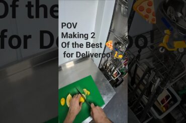 POV Making 2 Of the Best 🍕 for Deliveroo!🛵 #pov #shorts #pizza #viral #cheflife #pizzayolo #chef