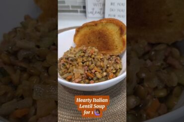 Easy Italian Lentil Soup Recipe. Healthy, High-Protein Comfort Food in Minutes
