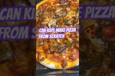 CAN KIDS MAKE PIZZA FROM SCRATCH 🍕 🍅 #food #shorts #pizza #italy #italia #youtubeshorts #cooking