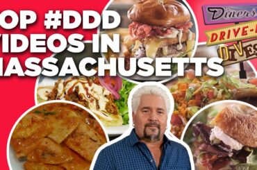 Top 5 #DDD Videos in Massachusetts with Guy Fieri | Diners, Drive-Ins and Dives | Food Network