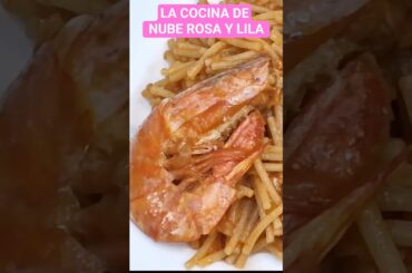FIDEOS CON GAMBONES, DELICIOSOS #shorts #short #shortvideo #youtubeshorts #youtube #ytshorts #recipe
