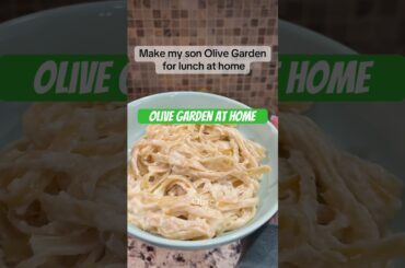 Do y’all like fettuccine Alfredo?  #olivegarden #lunch #foodathome #fettuccine #fypp #shortsfeed ￼
