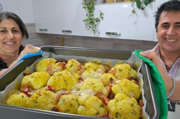 Cavolfiore gratinato al forno saporito - Ricetta