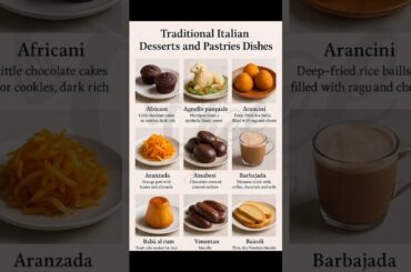 Types of Italian Desserts and Pastries Dishes