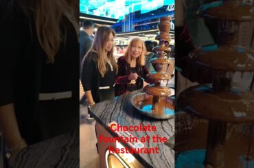 you tube #Chocolate #fountain at the# Restaurant. #Family day get together in Italy