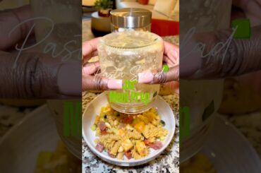 Pasta salad Jars❤️ #recipe #pasta #pastasalad  #pastasaladrecipe #mealprep #mealprepideas