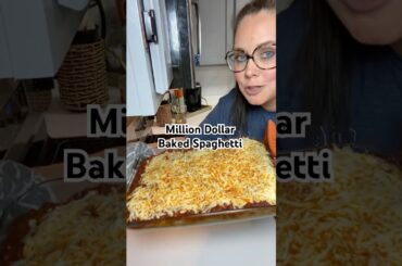 Easy Million Dollar Baked Spaghetti #recipes #cooking#food#fyp#foryoupage #foryou