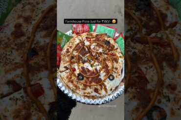 Farmhouse Pizza Just for ₹180/- 😍 #pizza #pizzalover #indianstreetfood #streetfood #shorts #food