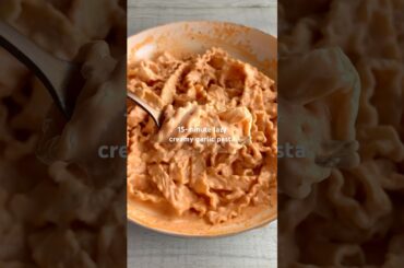 15-minute creamy garlic pasta #recipe #food #shorts #pasta
