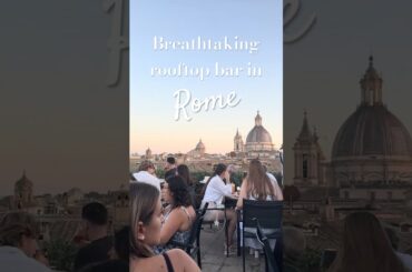 Watching the sun set over Rome from a rooftop bar 🌅✨ #rome #travelblogger #italytravel