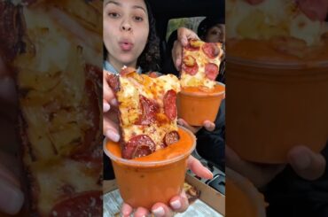 Butter chicken pizza mukbang